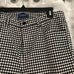 Talbots Sz 12 Velveteen High-Waist Straight-Leg Pants Buffalo Check
